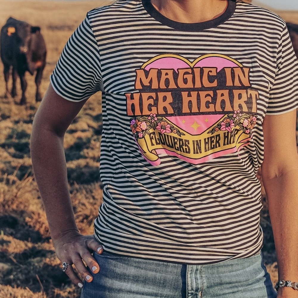 Magic in her heart graphic tee